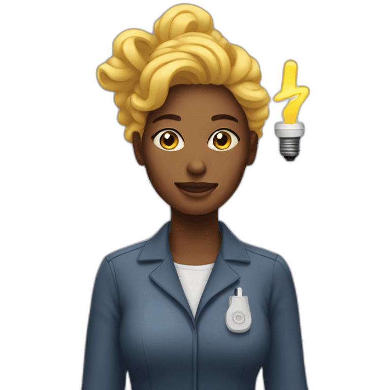 Women electricity emoji