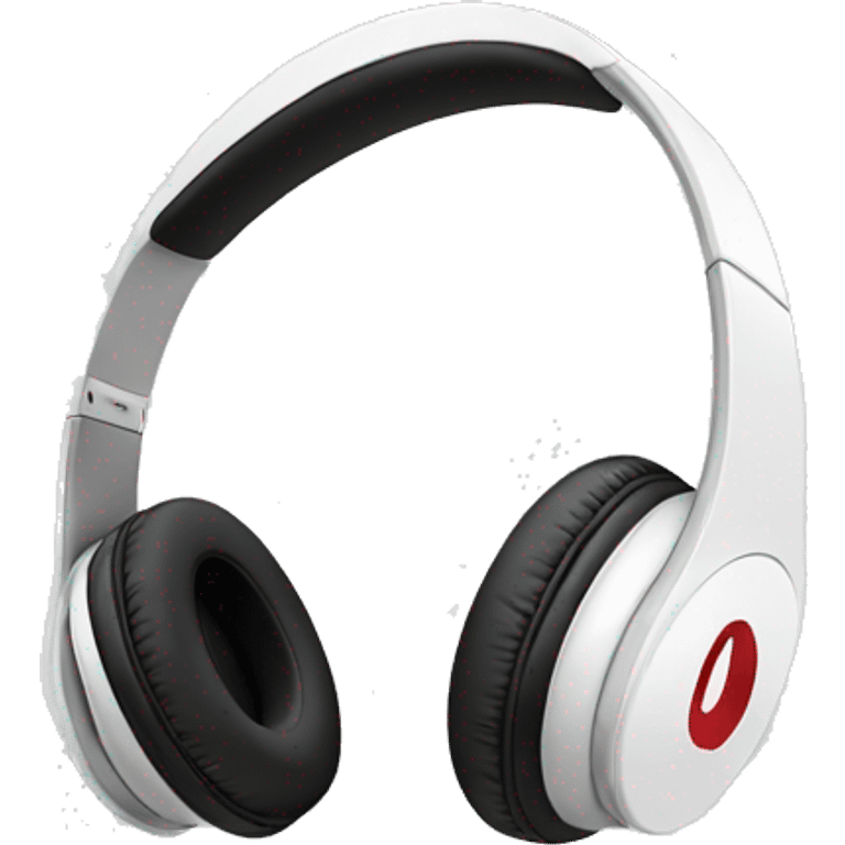 White colored beats headphones emoji