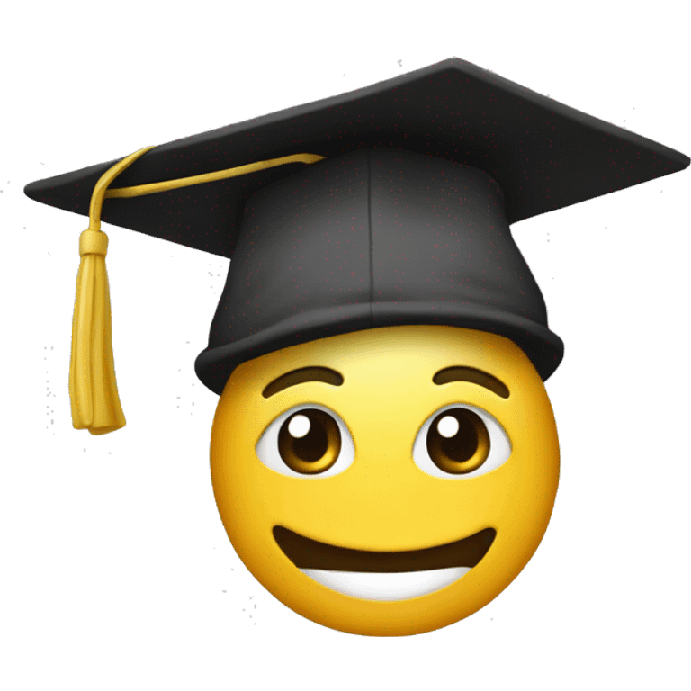 student with student's hat. he is happy emoji