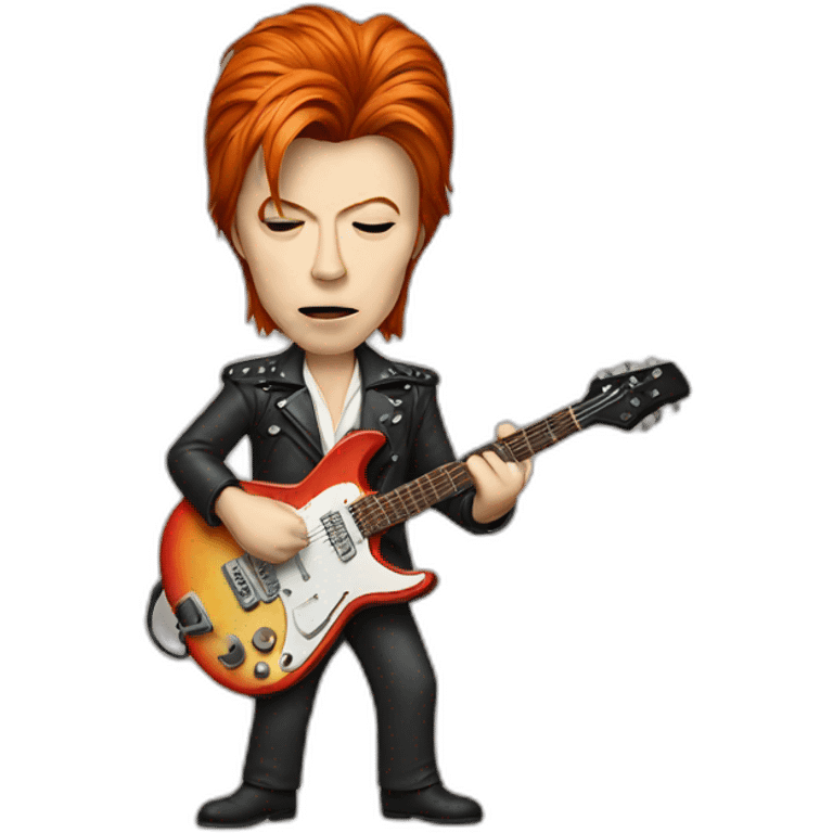 David bowie playing guitar emoji