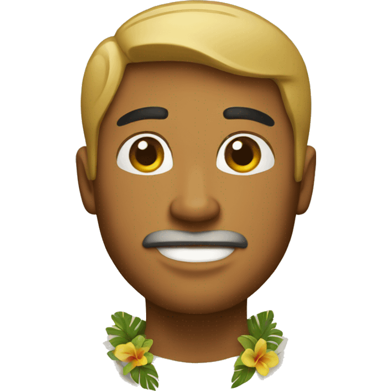 A Hawaiian man emoji