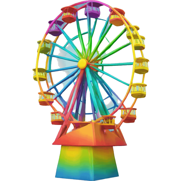 basic rainbow ferris wheel emoji