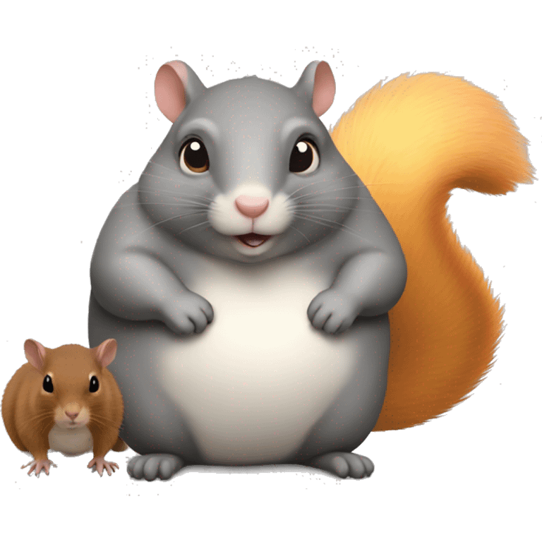 fat rat and fat squirrel next to eachother emoji