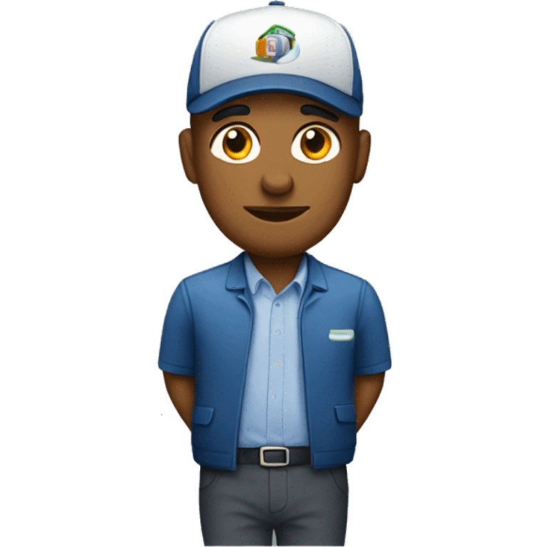 Office man wearing a ball cap  emoji