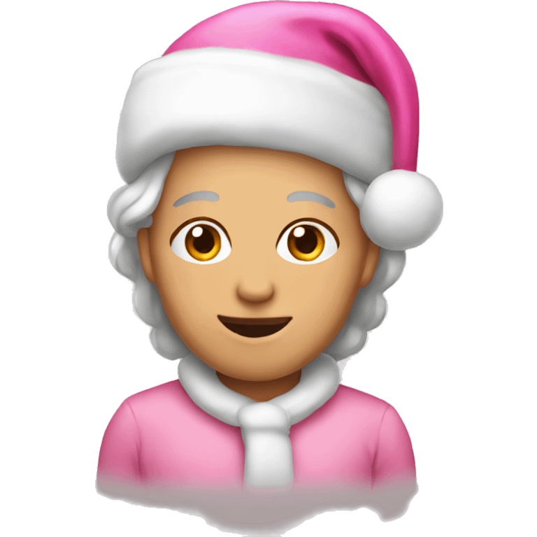 Pink Christmas emoji