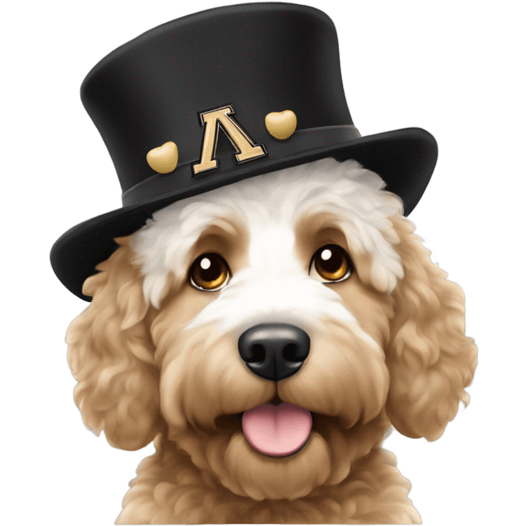 Bernedoodle with purdue hat emoji