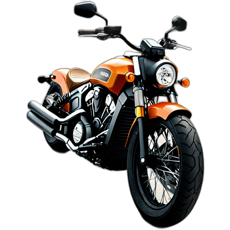 Moto Indian scout color naranja emoji