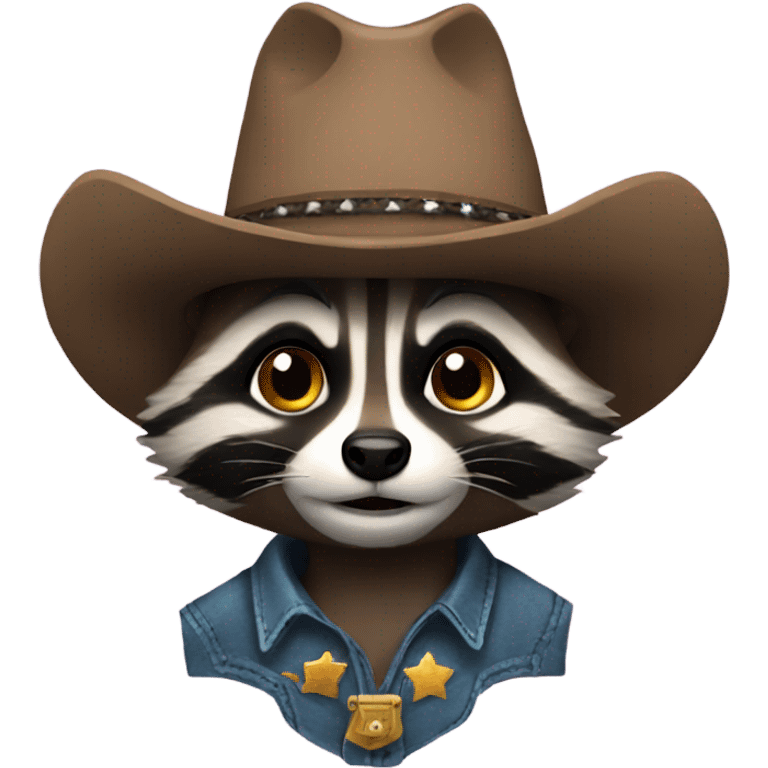 Cowboy raccoon  emoji