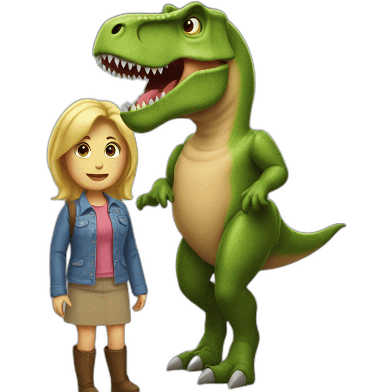 Tammy and the t-rex emoji