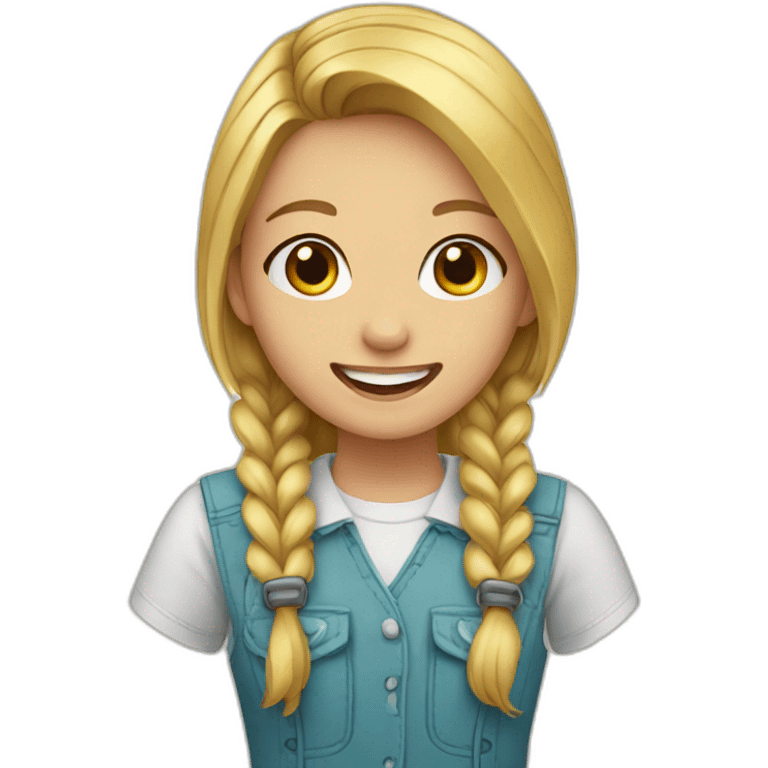 Girl with braces  emoji