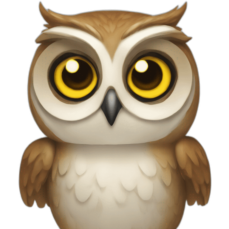 Owl-with-text-UGMI emoji