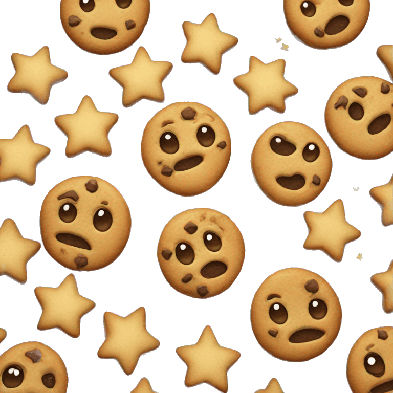 Cookie with christmas emoji