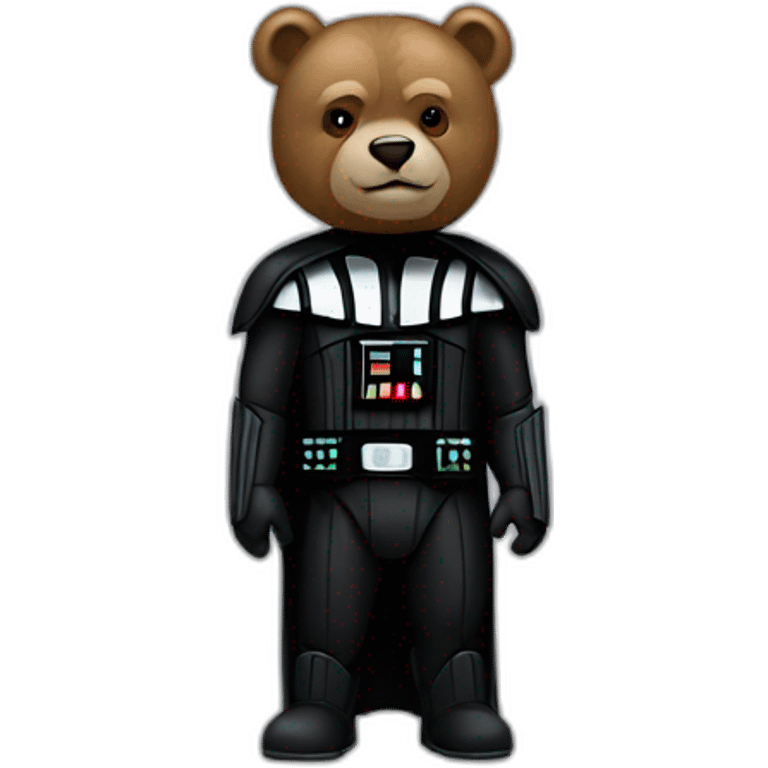 A bear in darth vader suit emoji