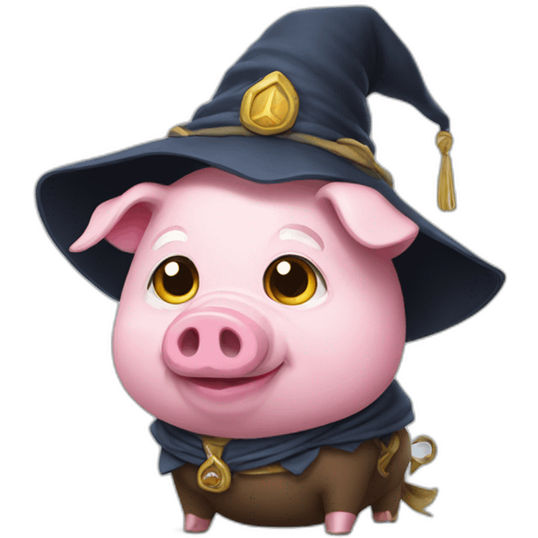 Wizard pig emoji