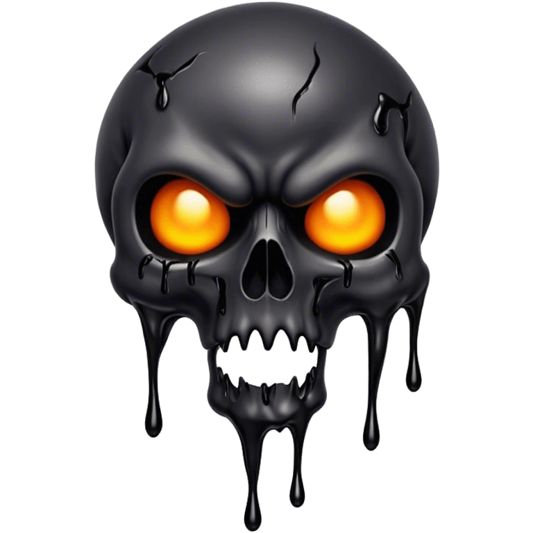 Demon skull melting emoji