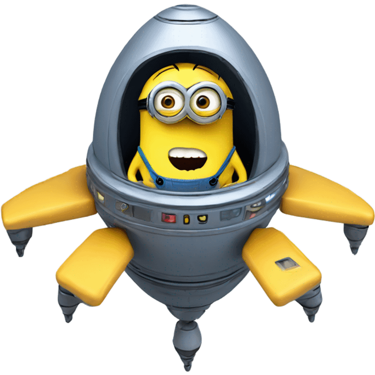 Minion in a ufo spaceship emoji