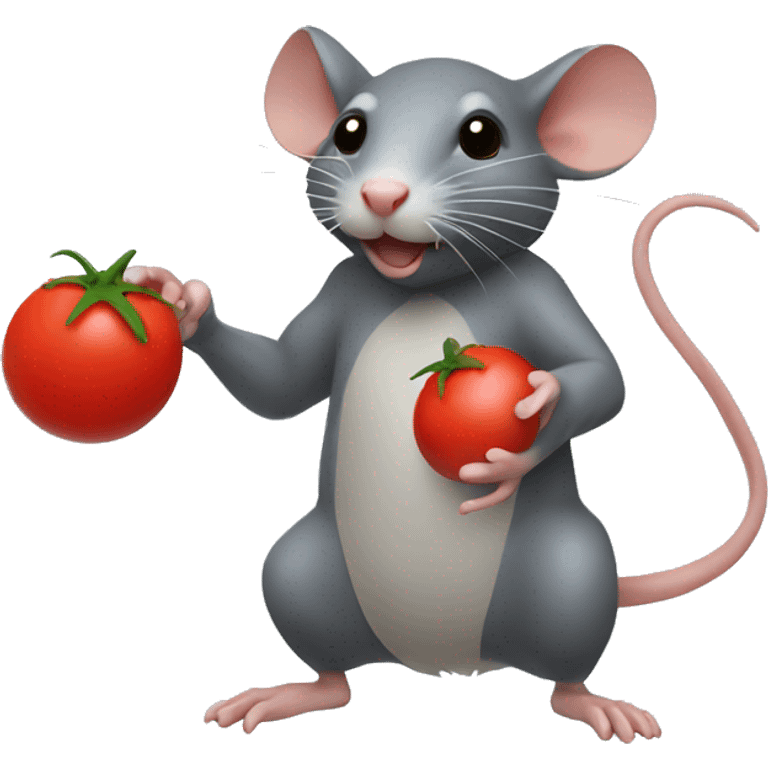 Rat throwing a tomato  emoji