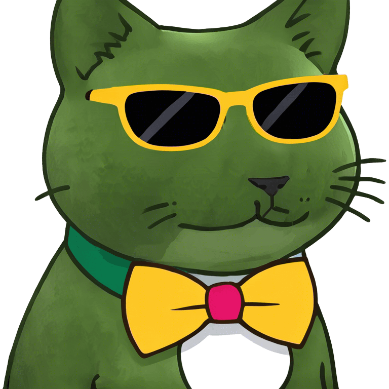 Cat with sunglasses emoji