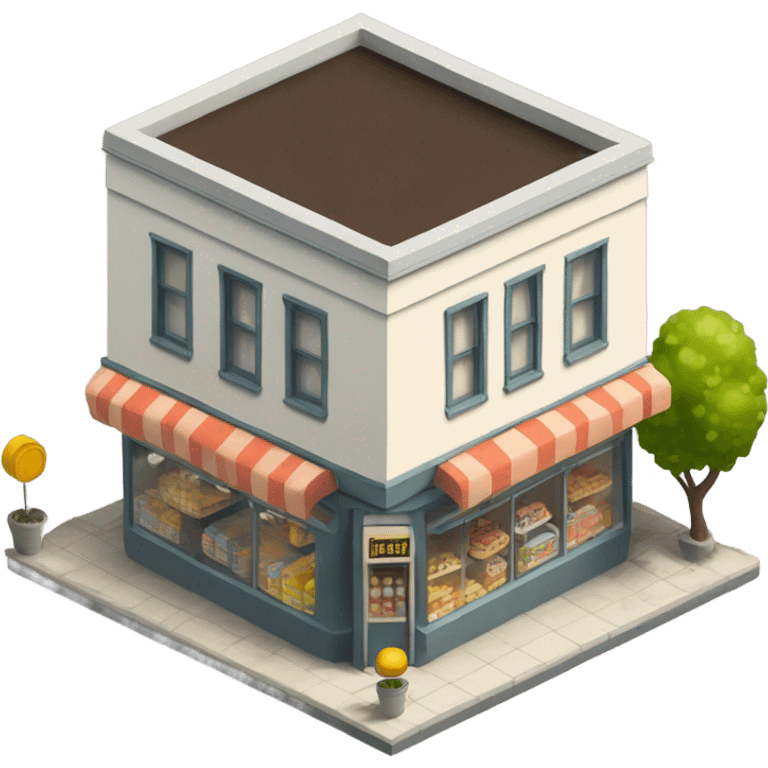 shop and flats isometric emoji