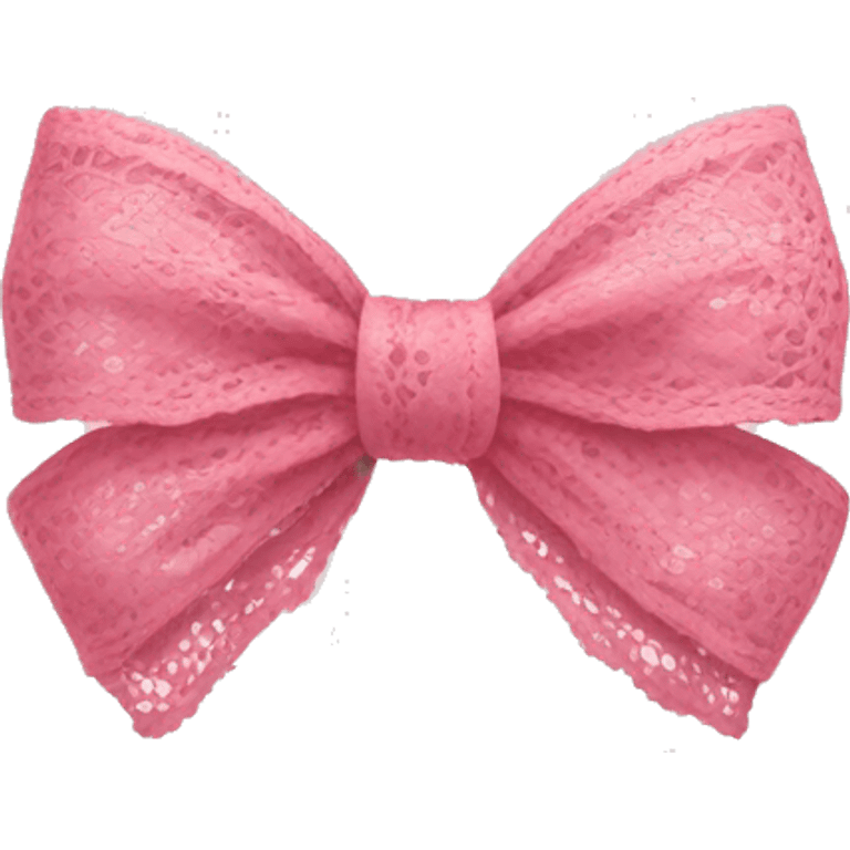 Pink lace bow emoji