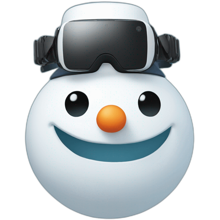 snowman in vr headset emoji