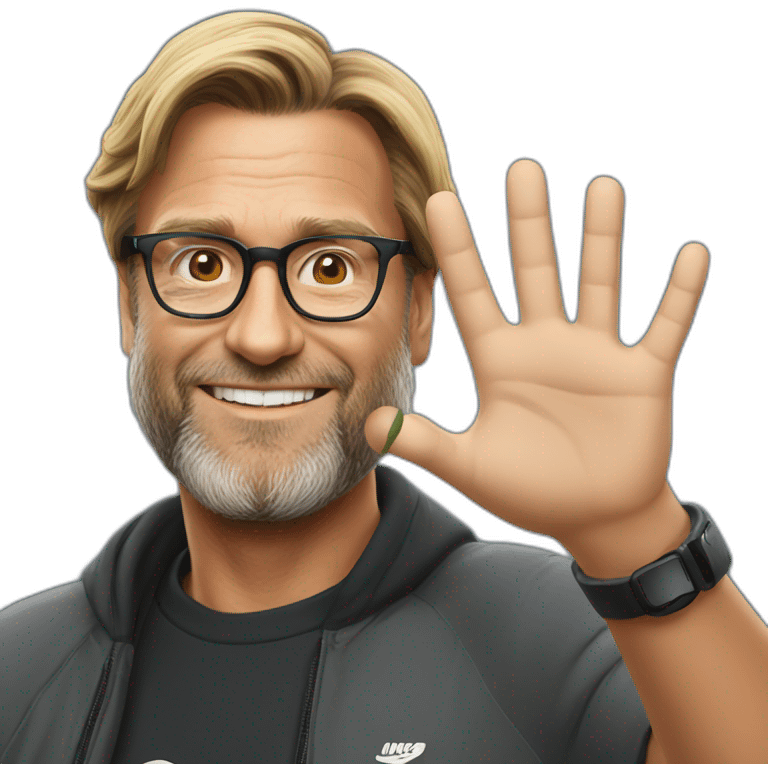 Klopp waves his hand emoji