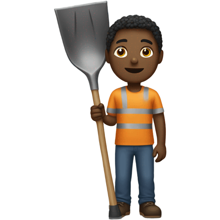 Black person with a shovel emoji