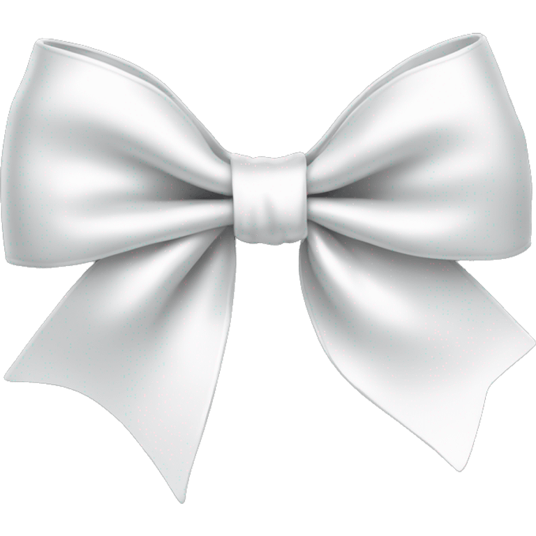 white satin bow emoji