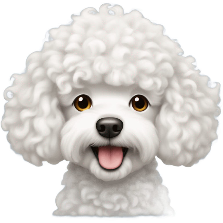 Mini white poodle  emoji