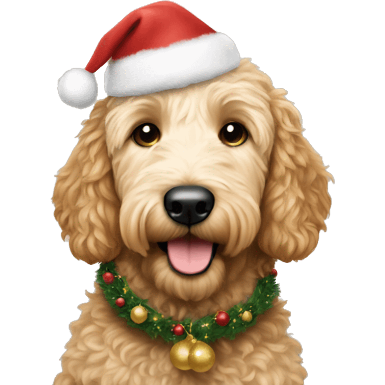 christmas golden doodle emoji