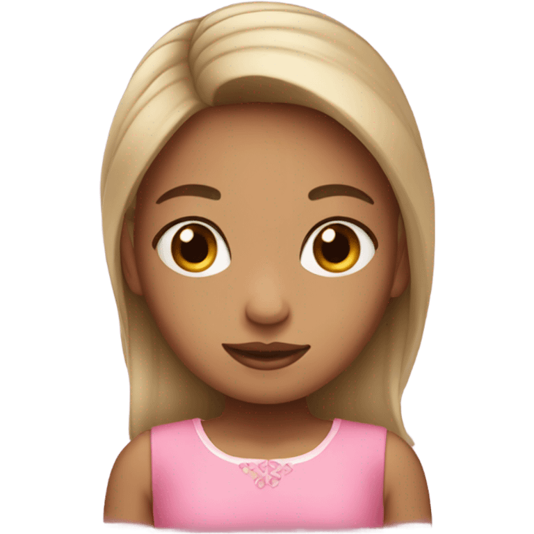 Girl in pink dress emoji