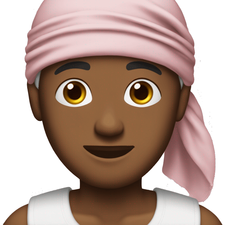 Staf Coppens wearing a durag emoji