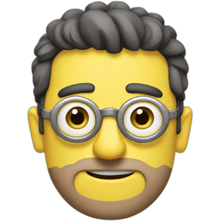 Minion sin pelo  sin gafas y barba blanca emoji