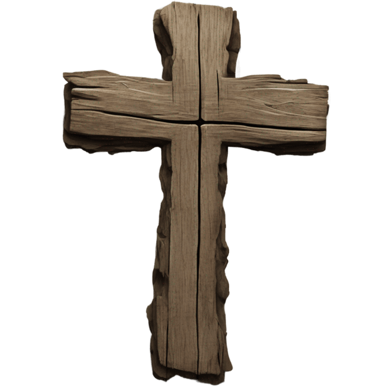 Make an old rugged Christian cross emoji