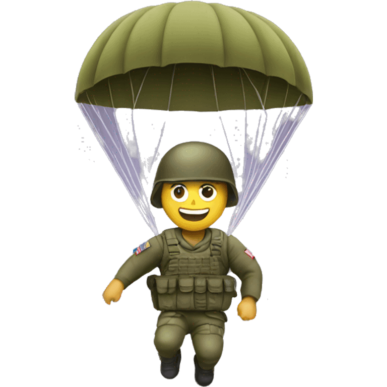 soldier on a parachute emoji