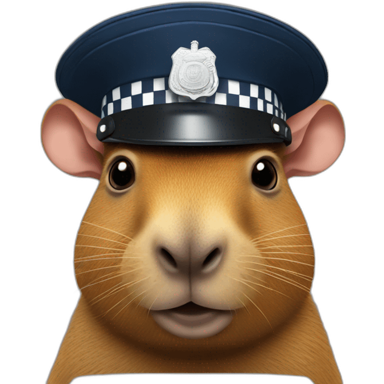 capibara in british police hat emoji