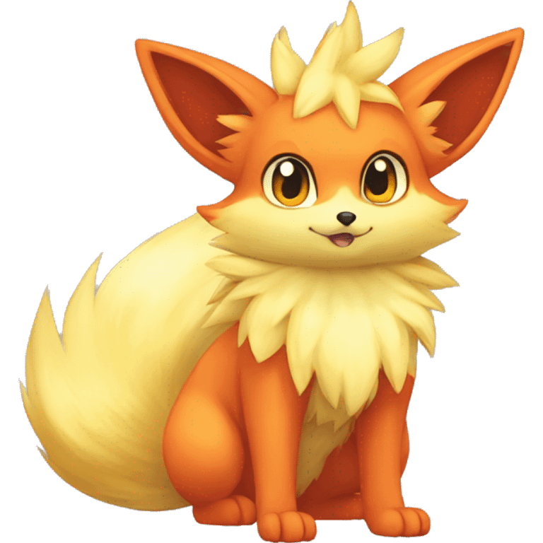  Fennekin-Flareon—Vulpix-Fakemon Full body emoji