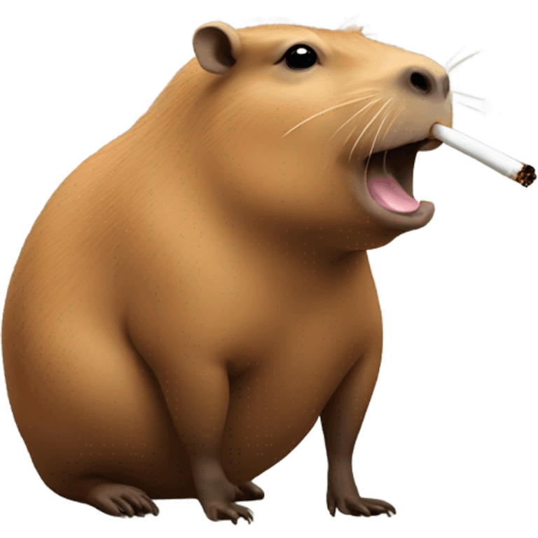 Capybara smoking emoji