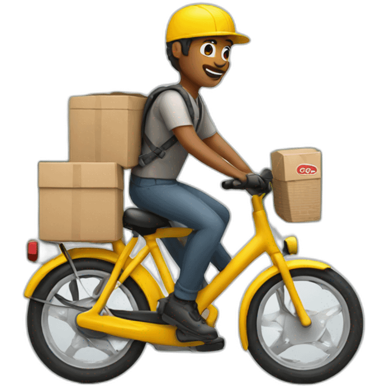 delivery guy on bike emoji