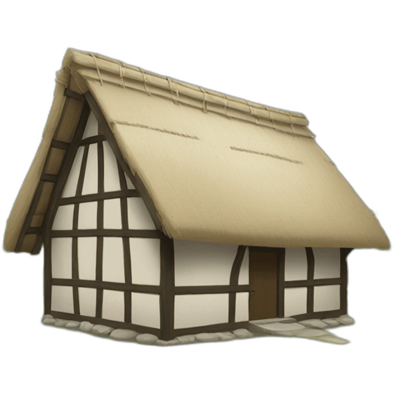 thatched house emoji