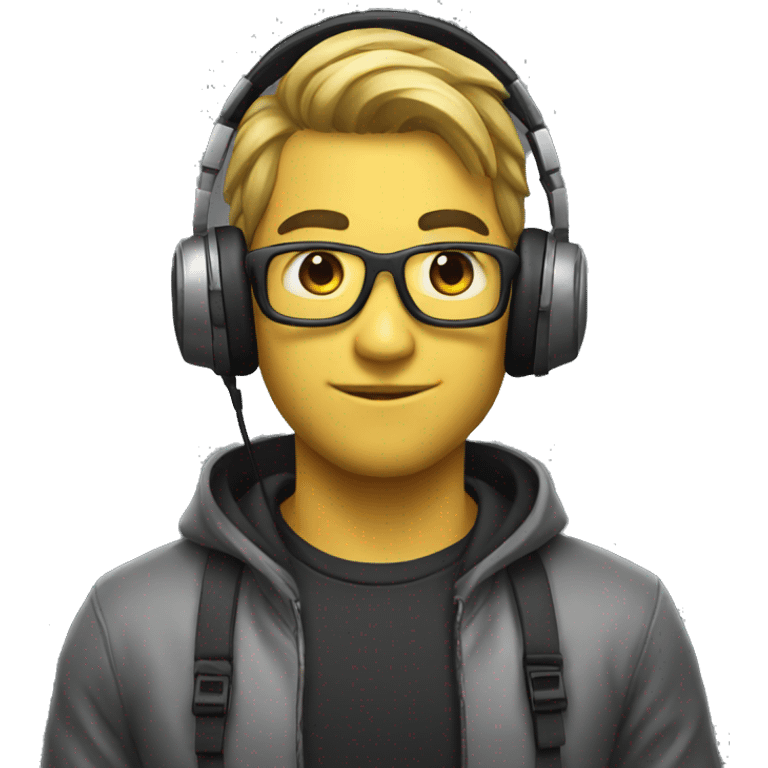 gamer with headphone emoji