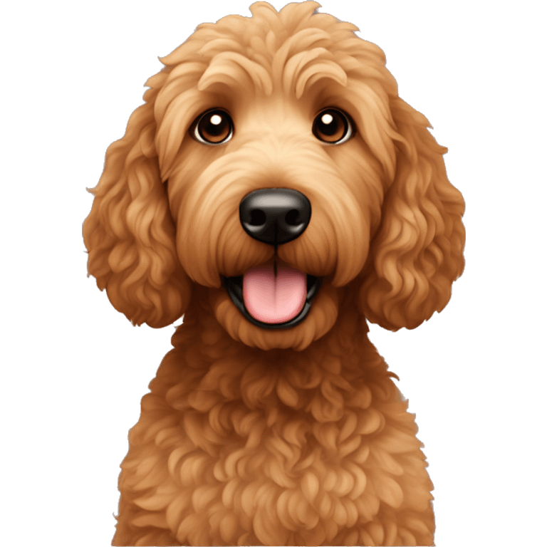 Brown golden doodle missing one of their front legs emoji