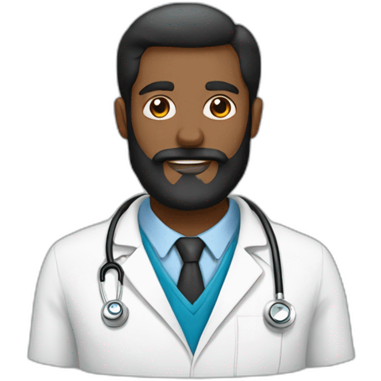 Man-black-beard-doctor-with-owl emoji