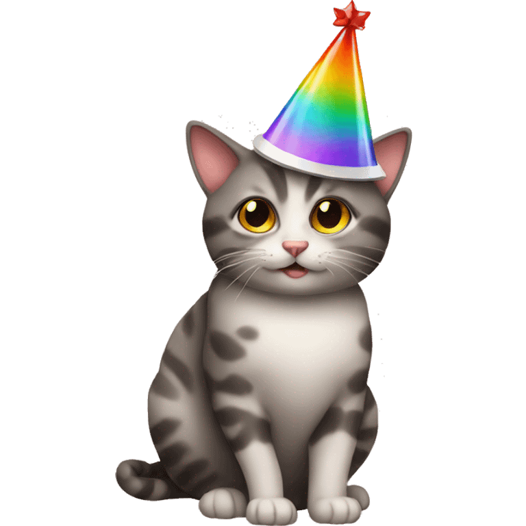 Cat with party hat emoji