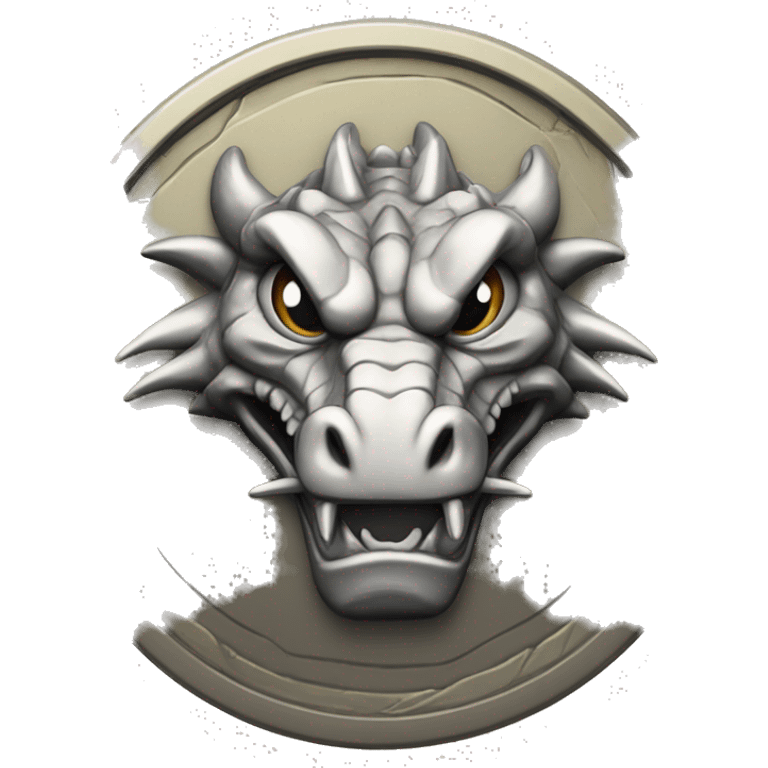 dubloon coin with a dragon head on it emoji