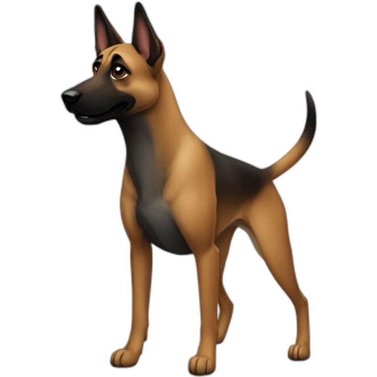 Malinois croisé staff emoji