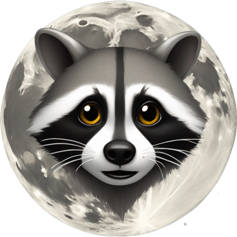 raccoon on the moon emoji