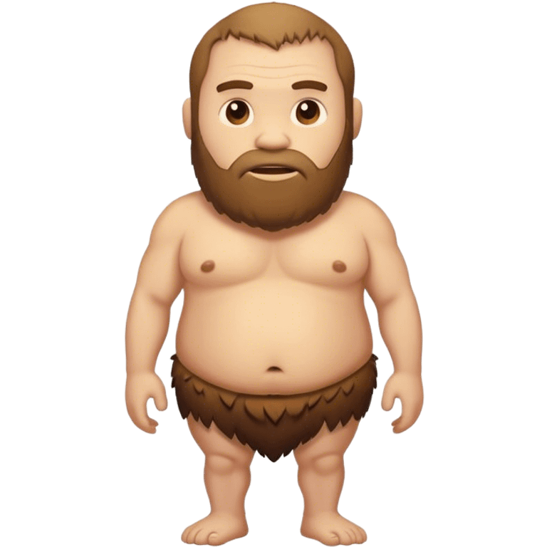 Balding fat beardless caveman body emoji