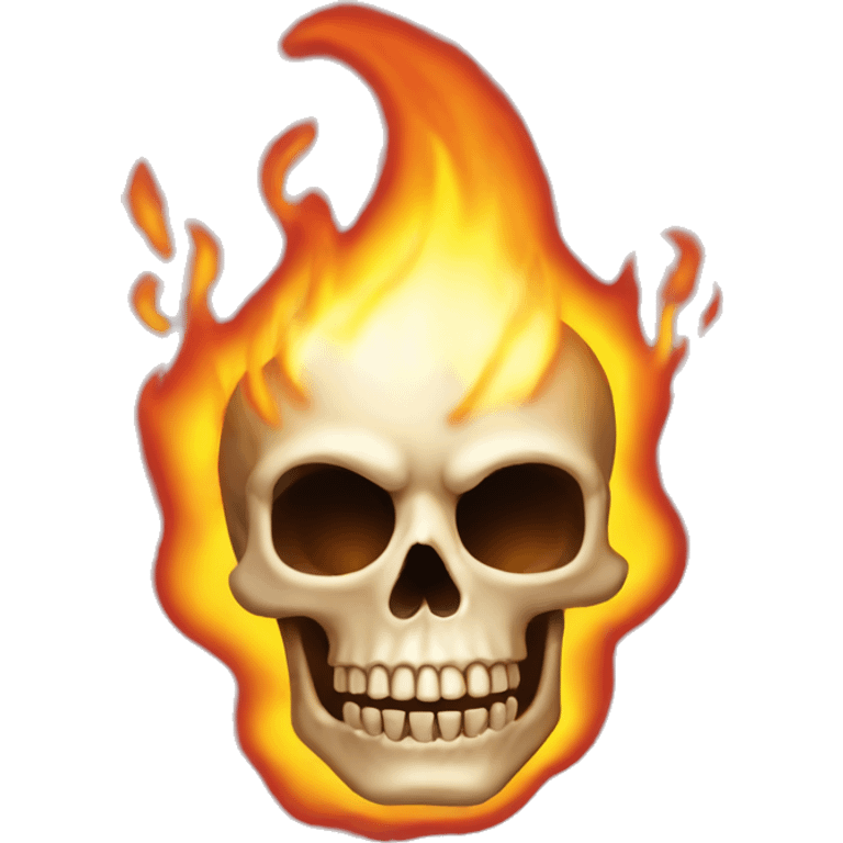 Skull on fire emoji