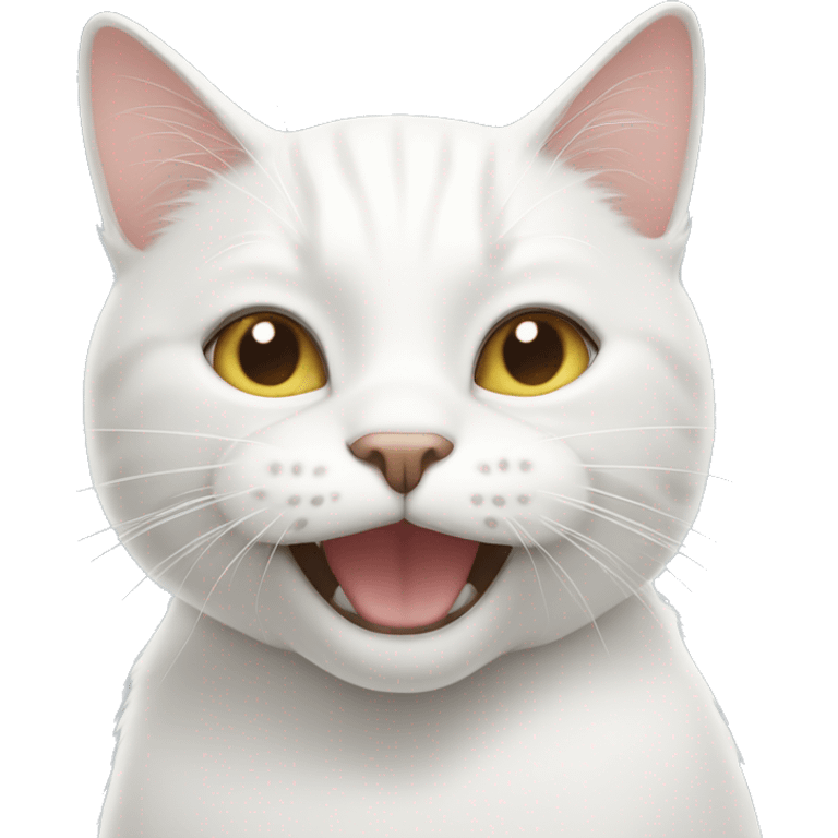 ‘Van’ white cat smiling  emoji